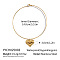 Fashion 304 Stainless Steel Pendant Choker Necklaces for Women, Real 18K Gold Plated, Heart, Inner Diameter: 5.51 inch(14cm)