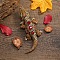 Crocodile Alloy Rhinestone  Brooches, Hyacinth, 138x66mm