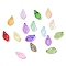 Glass Beads, Leaf, Mixed Color, 12x6.5x5mm, Hole: 0.8mm