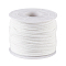 Round Polyester & Spandex Elastic Band for Mouth Cover Ear Loop, Mouth Cover Elastic Cord, DIY Disposable Mouth Cover Material, White, 2.5~3mm, about 54.68 yards(50m)/roll