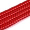 Transparent Glass Beads Strands, Flat Round, Red, 6~6.5x3~3.5mm, Hole: 0.8~1mm, about 112~120pcs/strand, 14.57~15.16''(37~38.5cm)