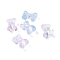 Transparent Spray Painted Glass Beads, Bowknot, Cornflower Blue, 10x14x8mm, Hole: 1mm