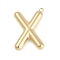 304 Stainless Steel Pendants, Ion Plating(IP), Letter Charm, Letter X, 37x25.5x6.5mm, hole: 2.1mm