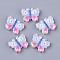 Resin Cabochons, Butterfly, Slate Blue, 17x13x4mm