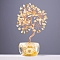 Natural Yellow Quartz Sculpture Display Decorations, for Home Office Desk, Tree, 57x140~170mm