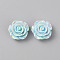 Luminous Opaque Resin Cabochons, Glow in Dark, Rose, Light Sky Blue, 19x19.5~20x9~10mm