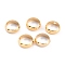 Brass Beads Frames, Long-Lasting Plated, Round Ring, Real 24K Gold Plated, 8x2.5mm, Hole: 1mm