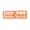Electroplate Glass Beads, Column with Flower Pattern, Light Salmon, 11.5~12x8~8.5mm, Hole: 1.2~1.4mm