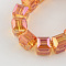 Electroplate Glass Bead Strands, Faceted, Cube, Dark Orange, 4x4x4mm, Hole: 1mm, about 100pcs/strand, 15.7 inch
