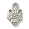 Anti-Tarnish 304 Stainless Steel Pendants, Flower Charm, Stainless Steel Color, 17.5x10.5x3mm, Hole: 1.8mm