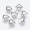 Tarnish Resistant 201 Stainless Steel Charms, Puffed eart, Surface, Stainless Steel Color, 13x11.5x4mm, Hole: 1mm