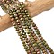 Natural Unakite Bead Strands, Faceted, Rondelle, 5.5~6.5x4.5mm, Hole: 1mm, about 91~94pcs/strand, 15.35''(39cm)~15.43''(39.2cm)