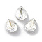 K9 Glass, Imitation Czech Rhinestone, Teardrop, Silver Shade, 14x10x6mm