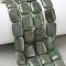 Natural Malaysia Jade Beads Strands, Dyed, Rectangle, Dark Sea Green, 18x13x5mm, Hole: 1mm, about 10~11pcs/strand, 7.28''~7.87''(18.5~20cm)