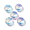 Glass Linking Rings, Ring, Clear AB, 14x3.5mm, Hole: 8.5mm