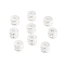Brass Beads, Cadmium Free & Lead Free, Column, 925 Sterling Silver Plated, 4x3mm, Hole: 1mm