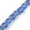 Gold Sand Lampwork Beads Strands, Tulip, Steel Blue, 12x10mm, Hole: 1.2mm, about 33pcs/strand, 31~32cm