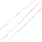 Rack Plating Brass Cable Chains, Cadmium Free & Nickel Free & Lead Free, with Spool, Unwelded, Silver, 2.5x1.5x0.3mm, about 32.81 Feet(10m)/Roll