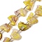Handmade Lampwork Beads Strands, Dolphin, Yellow, 12.5~17x14.5~15.5x6.5~7mm, Hole: 0.6mm, about 23pcs/strand, 14.37''(36.5cm)