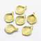 Brass Pendants, Lead Free & Cadmium Free & Nickel Free, Calla Lily, Raw(Unplated), 17x12.5x4mm, Hole: 1mm