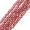 Transparent Glass Beads Strands, Faceted, Rondelle, Rosy Brown, 2.9~3.3x2mm, Hole: 0.5mm, about 135~140pcs/strand, 32~34cm
