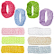 30Pcs 10 Colors Polyester Crochet Elastic Headbands, Hair Accessories for Kids Girls, Mixed Color, 310x42x1mm, 3pcs/color