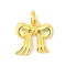 925 Sterling Silver Bowknot Charms with Jump Rings & 925 Stamp, Golden, 12x12x2mm, Hole: 3mm