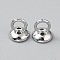 Brass Bead Cap Pendant Bails With Holes For Threading End Caps For Necklace Bracelet Jewelry Making Round, Half Round, Platinum, 6x6mm, Hole: 1mm & 3mm