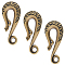 3Pcs Alloy S-Hook Clasps, Antique Bronze, 55x24x6mm