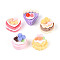 Opaque Resin Beads, Cake, Mixed Color, 16.5~18.5x17~19.5x12.5~14mm, Hole: 1.5mm