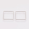 Anti-Tarnish 304 Stainless Steel Linking Ring, Square, Stainless Steel Color, 12x12x0.8mm