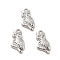 Non-Tarnish 304 Stainless Steel Pendant Rhinestone Settings, Owl, Stainless Steel Color, Fit for 1~1.4mm Rhinestone, 20x11x3mm, Hole: 2mm
