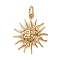 304 Stainless Steel Pendants, with Jump Ring, Golden, Sun, 18x15x2mm, Hole: 3.4mm