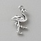 Tibetan Style Alloy Pendants, Flamingo Shape, 16x9x4.5mm, Hole: 0.9mm