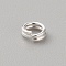 925 Sterling Silver Split Rings, Double Loops Ring, Silver, 22 Gauge, 4x1.3mm, Inner Diameter: 2.7mm, Single Wire Size: 0.6mm