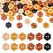 120Pcs 6 Colors 2-Hole Wood Flower Buttons, Mixed Color, 15x14x3.5mm, Hole: 1.6mm, 20pcs/color