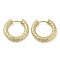 Brass Hoop Earrings, Long-Lasting Plated, Lead Free & Cadmium Free, Ring, Real 18K Gold Plated, 21x4mm