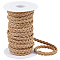 10M Braided Faux Suede Cord, Faux Suede Lace, with Plastic Spools, Tan, 7x3mm, about 10.94 Yards(10m)/roll