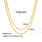 304 Stainless Steel Layered Lock Chain Necklace for Stylish and Elegant Look