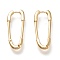 Brass Huggie Hoop Earrings,  Safety Pin Shape, Golden, 29x11.5x2.5mm, Pin: 0.8mm
