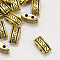 Tibetan Style Multi-Strand Links, Two Hole Carrier Beads, Rectangle, Cadmium Free & Nickel Free & Lead Free, Antique Golden, 5x10x4mm, Hole: 1.5mm