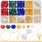 DIY Glass Beaded Bracelets & Earrings Jewelry Making Kit, Red, 2~45x0.6~9x0.4~9mm, Hole: 1~4mm