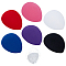 6Pcs 6 Colors EVA Cloth Teardrop Fascinator Hat Base for Millinery, with Iron Clips, Mini Top Hat Miniature Formal Hats, Mixed Color, 130x105x24mm, 1pc/color