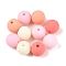 Rubberized Style Imitated Silicone Acrylic Beads, Round, Mixed Color, 10x9mm, Hole: 1.8mm