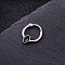 316L Stainless Steel Micro Pave Cubic Zirconia Hoop Nose Rings, Hexagon, Inner Diameter: 10mm, Pin: 1.2mm