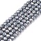 Electroplate Glass Beads Strands, Opaque Solid Color, AB Color Plated, Faceted, Rondelle, Gainsboro, 4x3mm, Hole: 0.4mm, about 110~115pcs/strand, 39~40cm