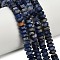 Natural Sodalite Beads Strands, Faceted, Hexagon, 6x6x3mm, Hole: 0.8mm, about 108pcs/strand, 14.72~14.80''(37.4~37.6cm)