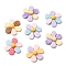Opaque Resin Cabochons, Flower, Mixed Color, 27x25x7mm