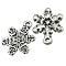 Tibetan Style Alloy Pendants, Lead Free, Nickel Free and Cadmium Free, Antique Silver, Snowflake, Christmas, 22x16x2mm, Hole: 1.5mm