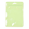 Macaron Color Plastic Yin-yang Zip Lock Bags, Resealable Bags, Self Seal Bags, Top Seal, Rectangle, Green Yellow, 10x7.5x0.15cm, Unilateral Thickness: 2 Mil(0.05mm)